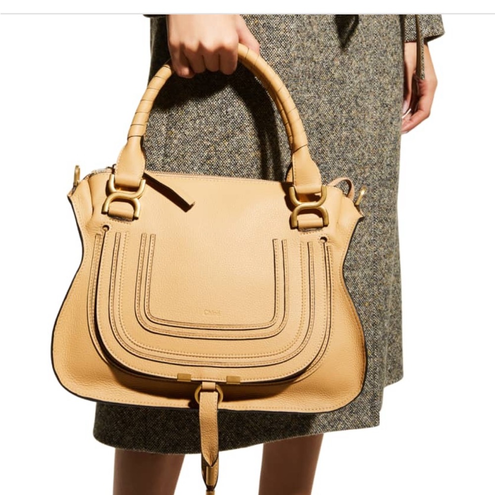 Chloe Medium Marcie Leather Crossbody Bag with Gold Hardware. Iconic Bag!! - Picture 5 of 9
